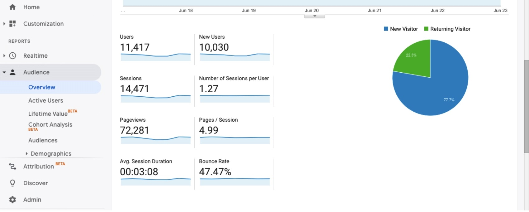 Google Analytics Screenshot 1