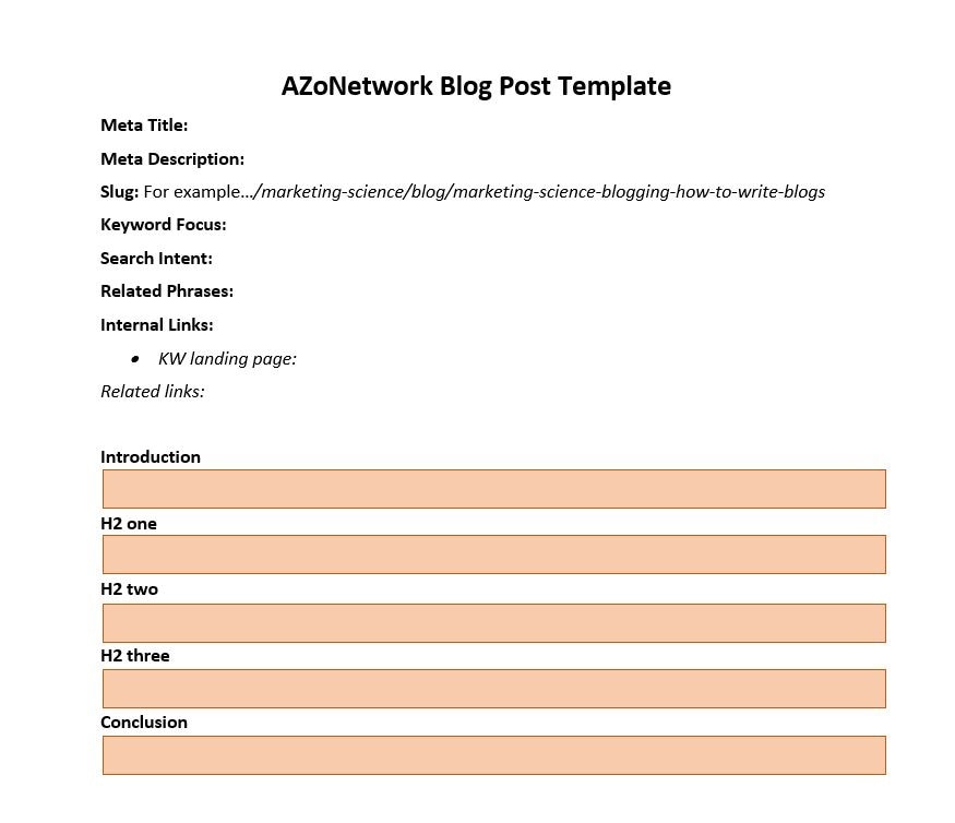 AZoNetwork Blog Post Template 